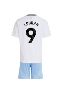 Aston Villa Jhon Duran #9 Babytruitje Uit tenue Kind 2024-25 Korte Mouw (+ Korte broeken)